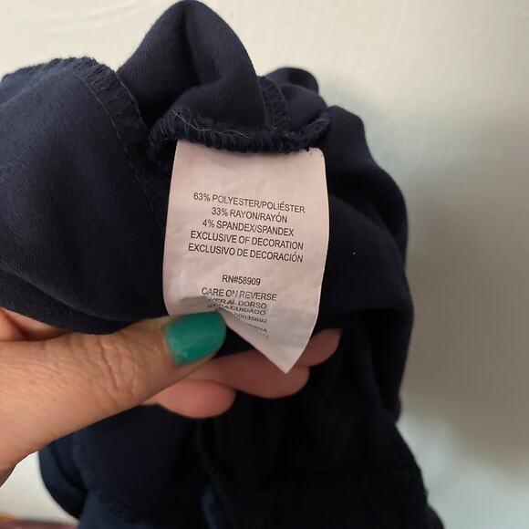 Copper Key Navy Flutter Sleeve Stretch Romper Attached Spaghetti Strap Tank XS - Picture 11 of 14